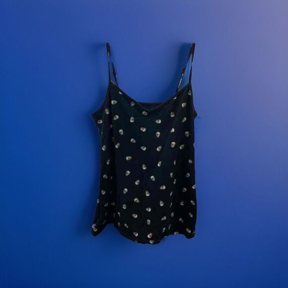 Torrid Black V Neck Skull Cami Size 2 - Picture 2 of 5